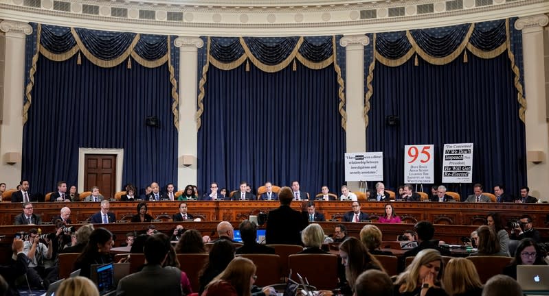 Former U.S. ambassador to Ukraine Yovanovitch testifies before House Intelligence Committee hearing as part of Trump impeachment inquiry on Capitol Hill in Washington