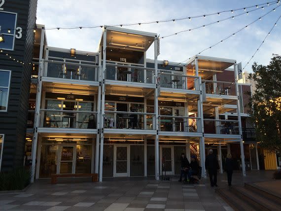 Stores in the downtown Las Vegas Container Park (Alana Semuels)