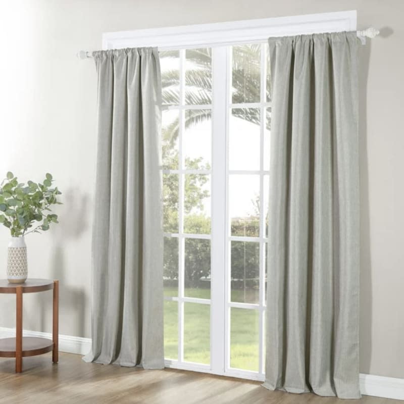 Ecologee powered by SUN+BLK 100% Recycled Total Blackout Curtains, 40" x 84" (Set of 2)