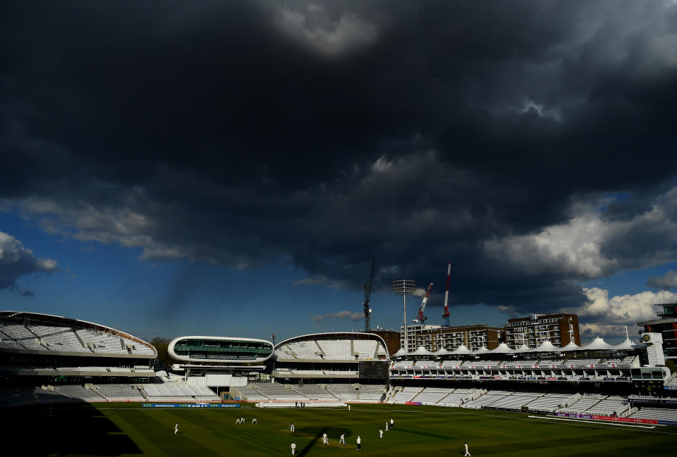 A general view of play during Day One of the LV= Insurance County Championship match between Middlesex and Gloucestershire at Lord's Cricket Ground.