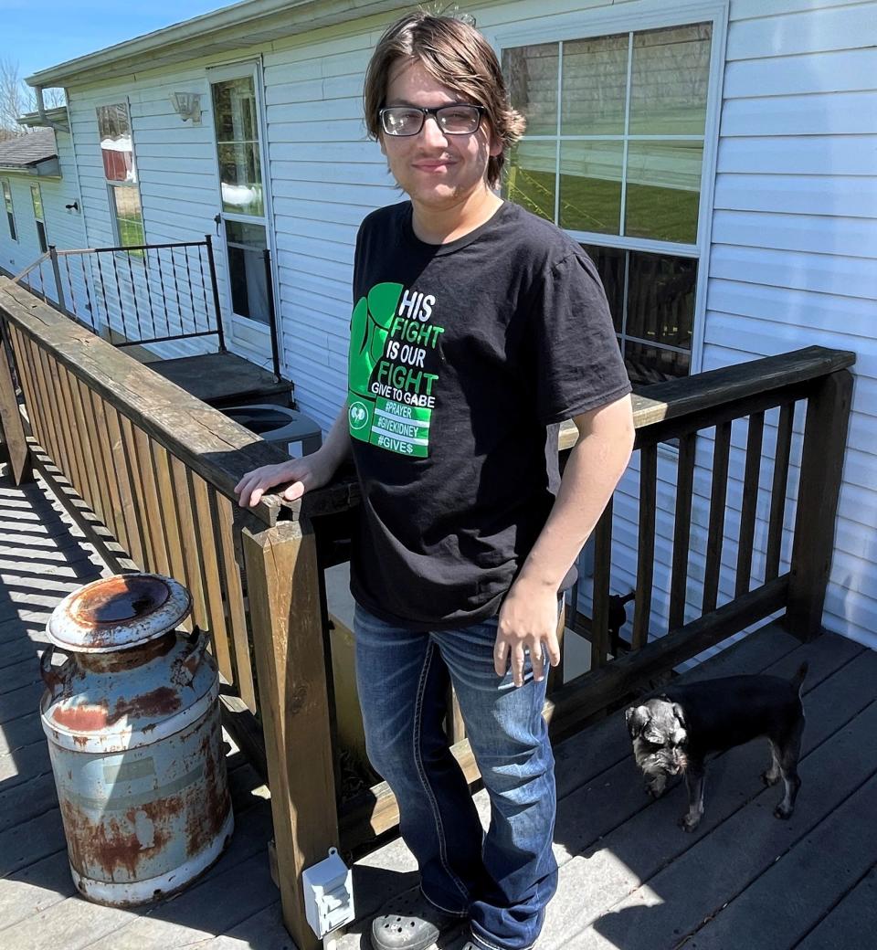 Gabe Gingerich of Warsaw is in need a kidney from a living donor. About a year ago he learned his kidneys are only functioning at 10% and today he takes dialysis treatments three times a week.