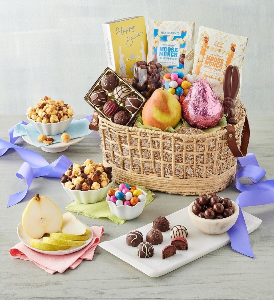 <p><a href="https://go.redirectingat.com?id=74968X1596630&url=https%3A%2F%2Fwww.harryanddavid.com%2Fh%2Fgift-baskets-tower-boxes%2Fseasonal-gift-baskets%2F26893&sref=https%3A%2F%2F" rel="nofollow noopener" target="_blank" data-ylk="slk:Shop Now;elm:context_link;itc:0;sec:content-canvas" class="link ">Shop Now</a></p><p>Classic Easter Gift Basket</p><p>harryanddavid.com</p><p>$69.99</p>