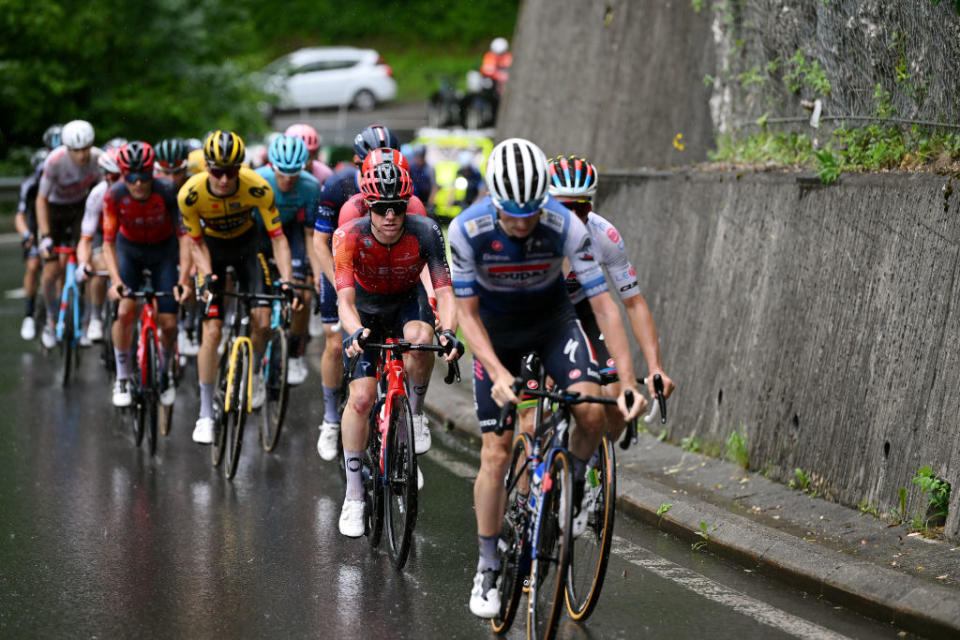 VILLARSSUROLLON SWITZERLAND  JUNE 13 Ben Tulett of United Kingdom and Team INEOS Grenadiers compete during the 86th Tour de Suisse 2023 Stage 3 a 1438km stage from Tafers to VillarssurOllon 1256m  UCIWT  on June 13 2023 in VillarssurOllon Switzerland Photo by Dario BelingheriGetty Images