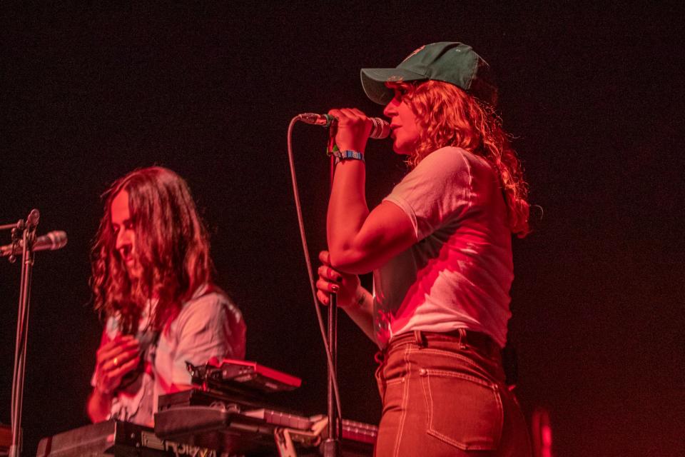 Altin Gun performs inside the Sonora tent at the Coachella Valley Music and Arts Festival in Indio, Calif., on Sunday, April 24, 2022.