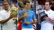 <p>Take a look back at Roger Federer's record haul of 20 grand slam titles.</p>