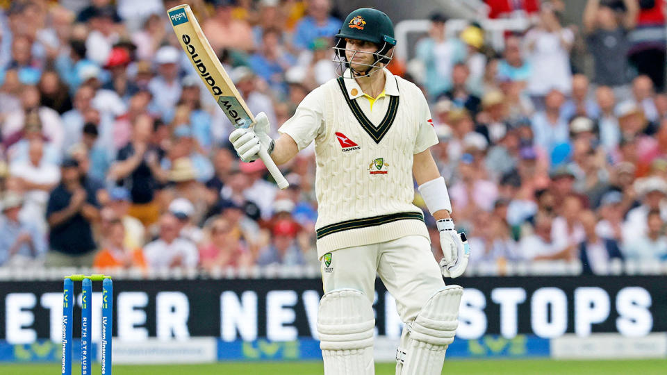 Steve Smith finished unbeaten on 85 on a superb opening day of the second Ashes Test for Australia. Pic: Getty