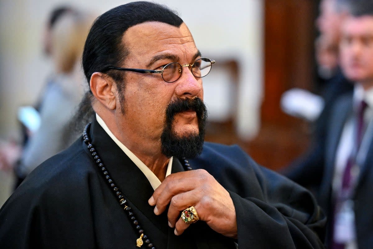 Steven Seagal at the inauguration of his friend Vladimir Putin (POOL/AFP via Getty Images)