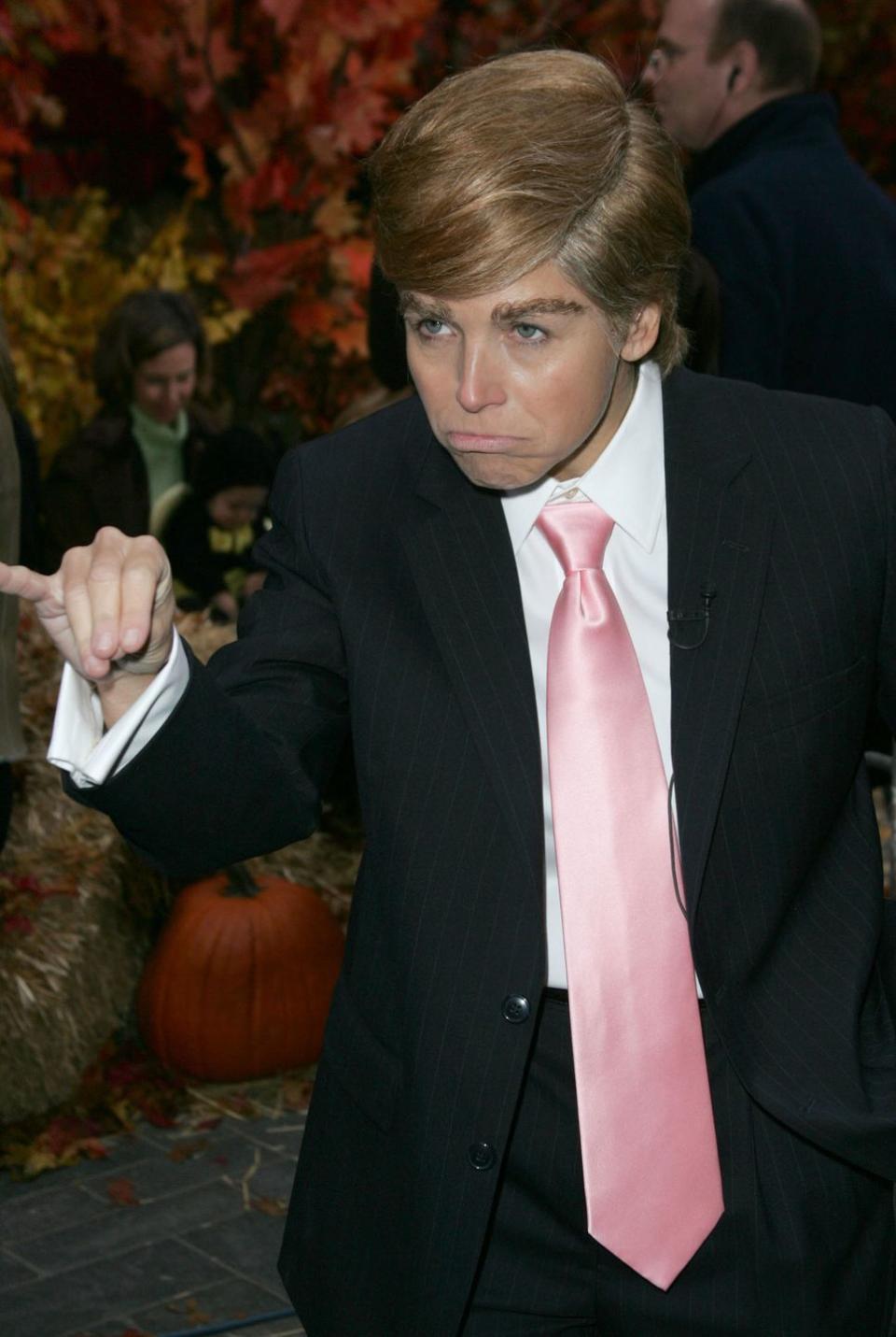 <p>Way before anyone could imagine Donald Trump becoming president, Katie dressed up as the former reality TV star. <em>The Apprentice</em> had just been released that year on NBC, making her costume choice especially topical.</p>