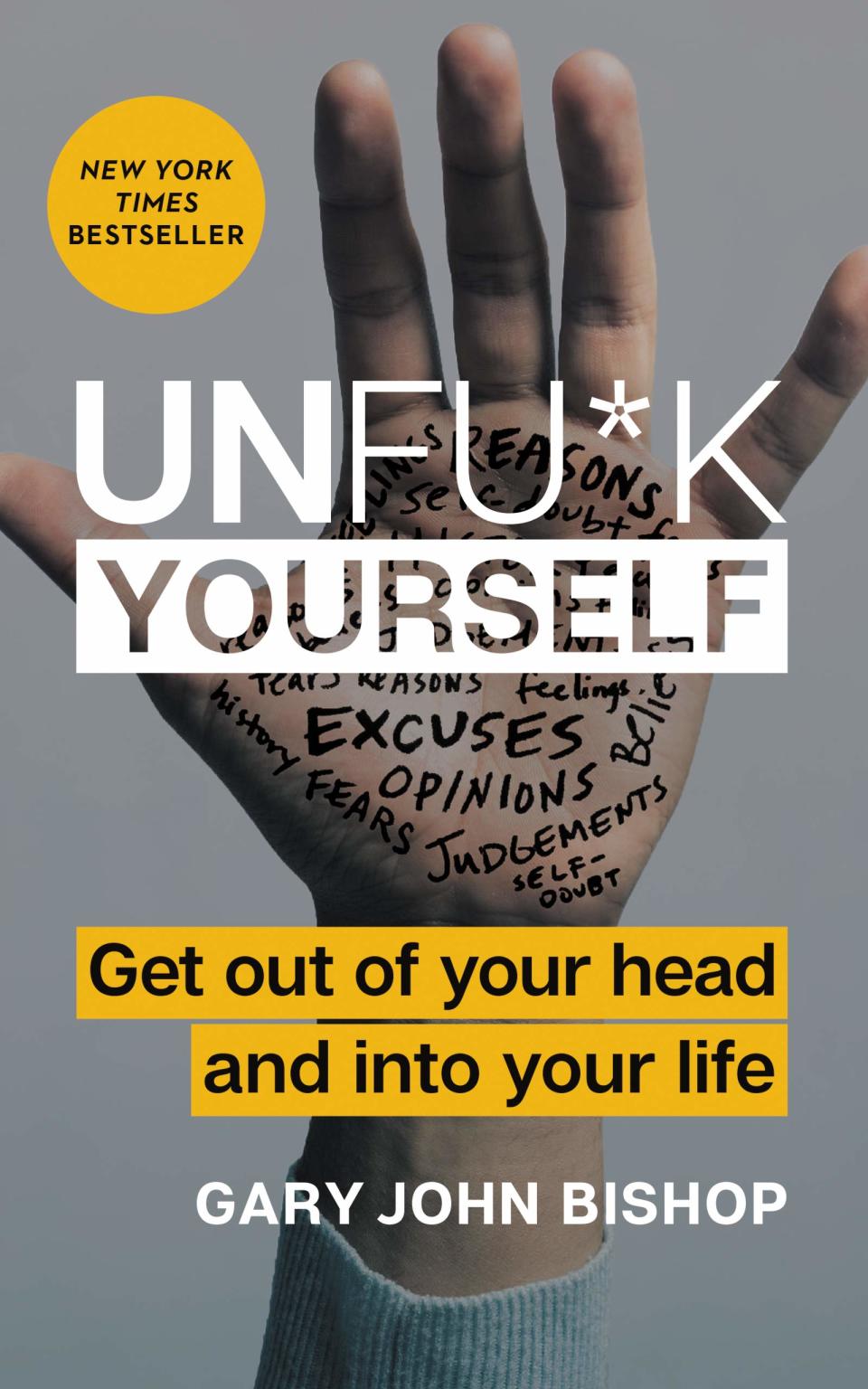 the self-help book unf*k yourself on a white background