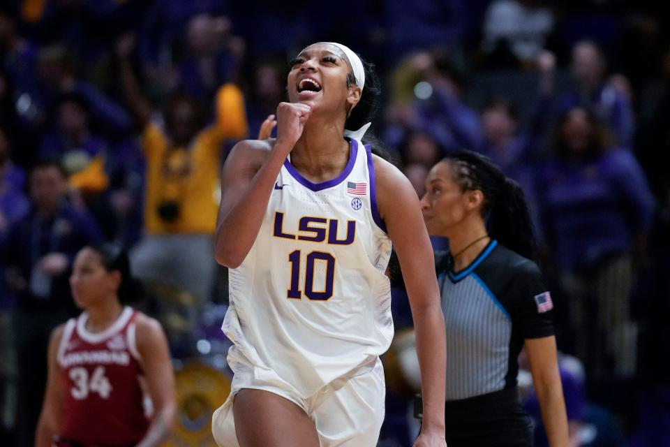 Angel Reese grabs 20th straight doubledouble, leads LSU women's