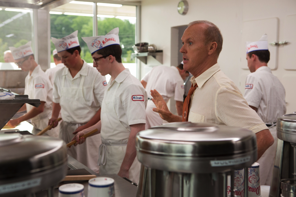 Ray Kroc (Michael Keaton) oversees production in 