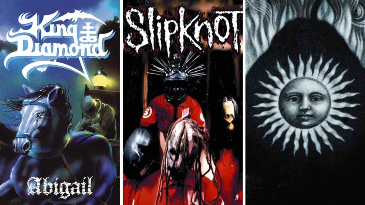  Slipknot, Gojira and King Diamond album artworks 