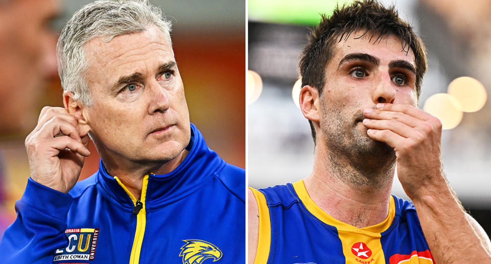 Pictured left Adam Simpson and right Andrew Gaff 
