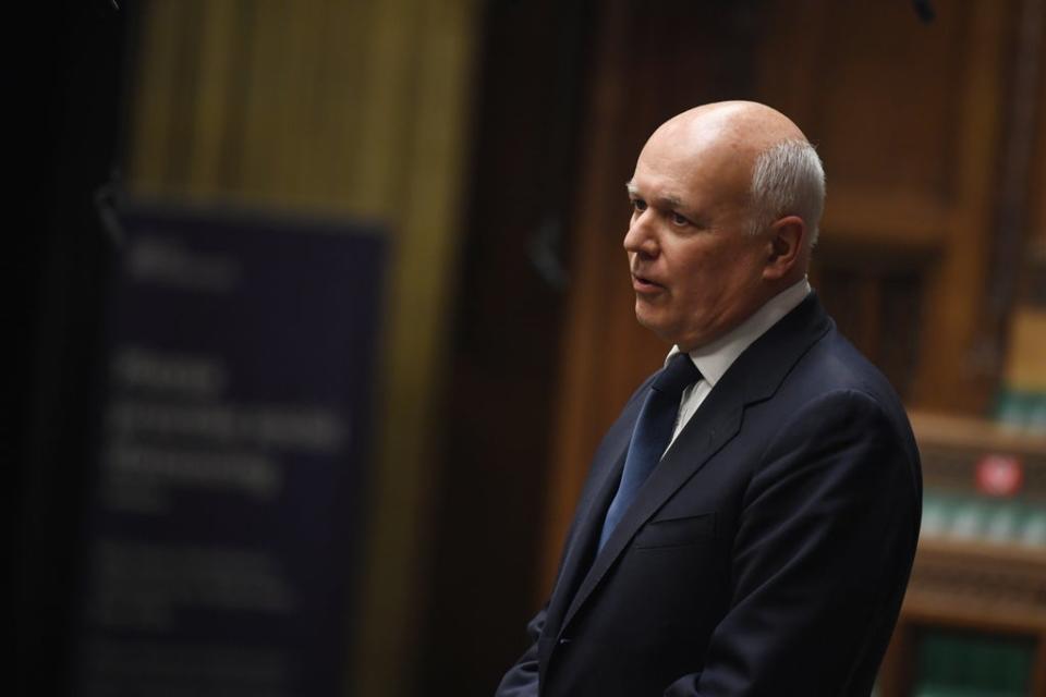 Sir Iain Duncan Smith said the PM ‘lost control’ of No 10 (UK Parliament/Jessica Taylor) (PA Media)