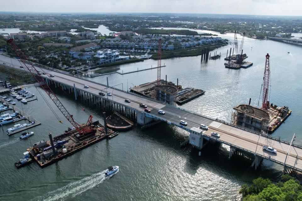 Jupiter's U.S. 1 bridge over the Loxahatchee River on March 6, 2023, in Jupiter, FL. The Federal Bridge is closing for more than a year for construction.