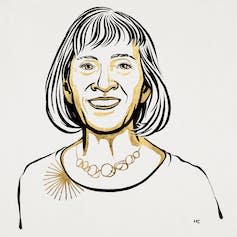 Line drawing of Claudia Goldin