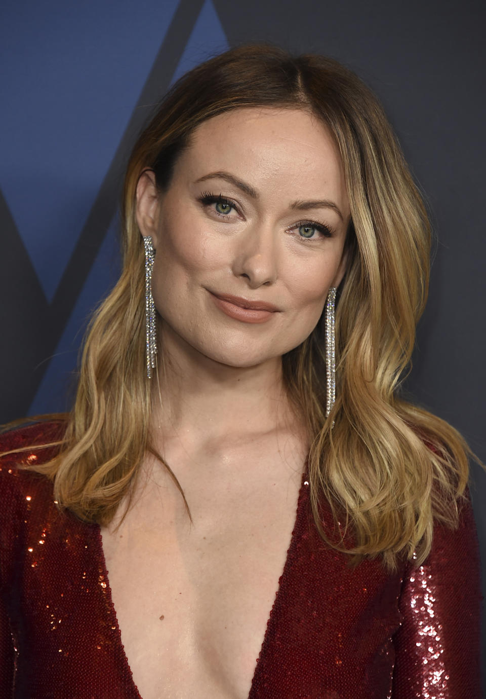 Olivia Wilde llega a los premios Governors Awards el 27 de octubre de 2019 en Los Angeles. ( Jordan Strauss/Invision/AP)