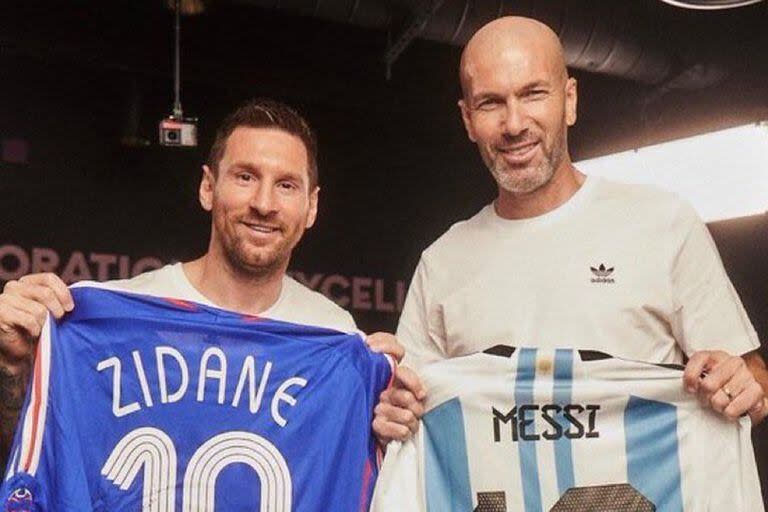 Lionel Messi y Zinedine Zidane, juntos en Miami