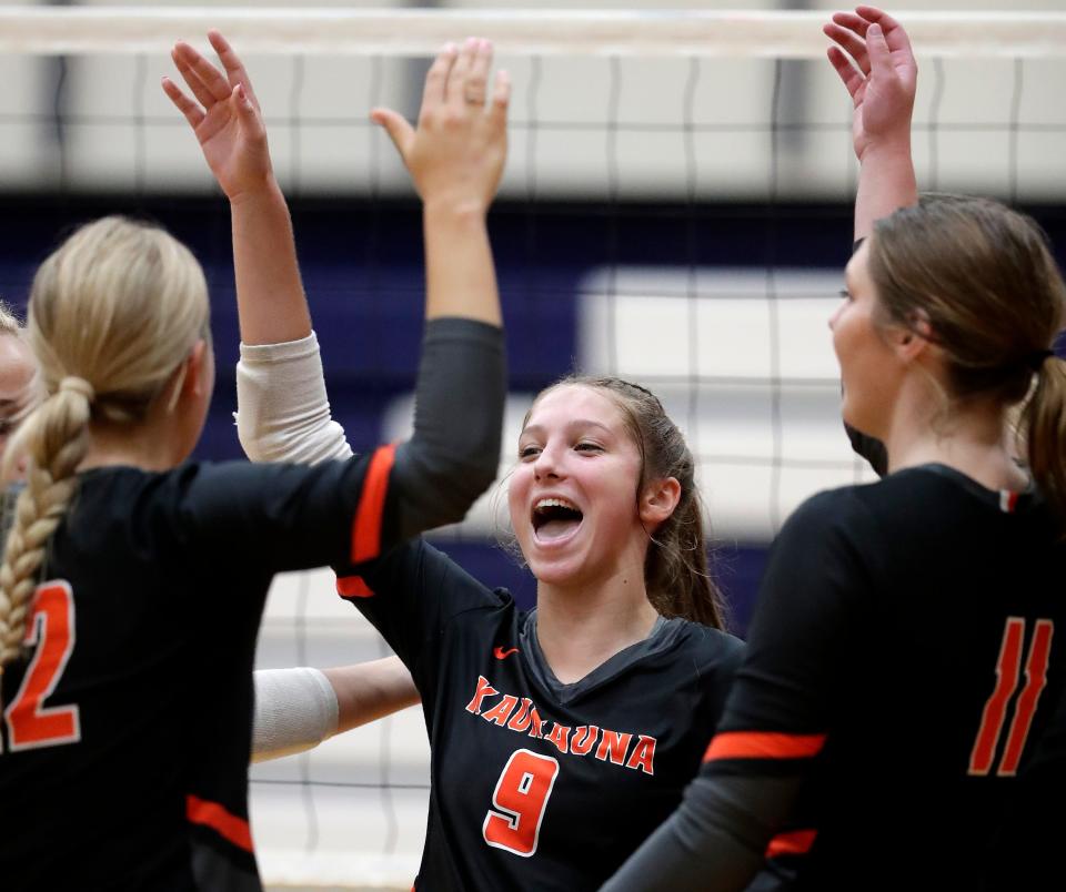 Kaukauna's Madison Tripp (9) is ranked No. 8 among all juniors by prepdig.com.