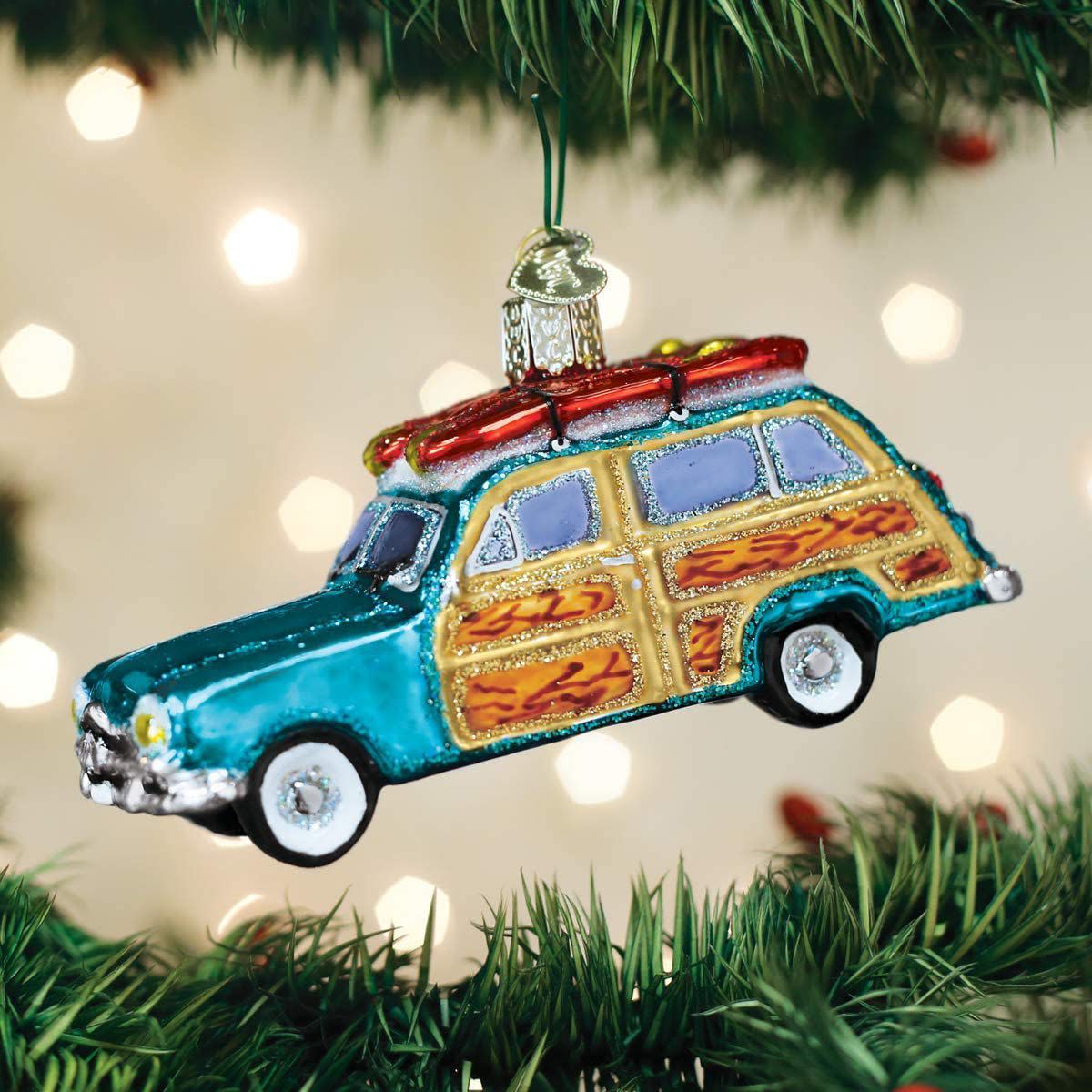 Old World Surfs Up Wagon Ornament