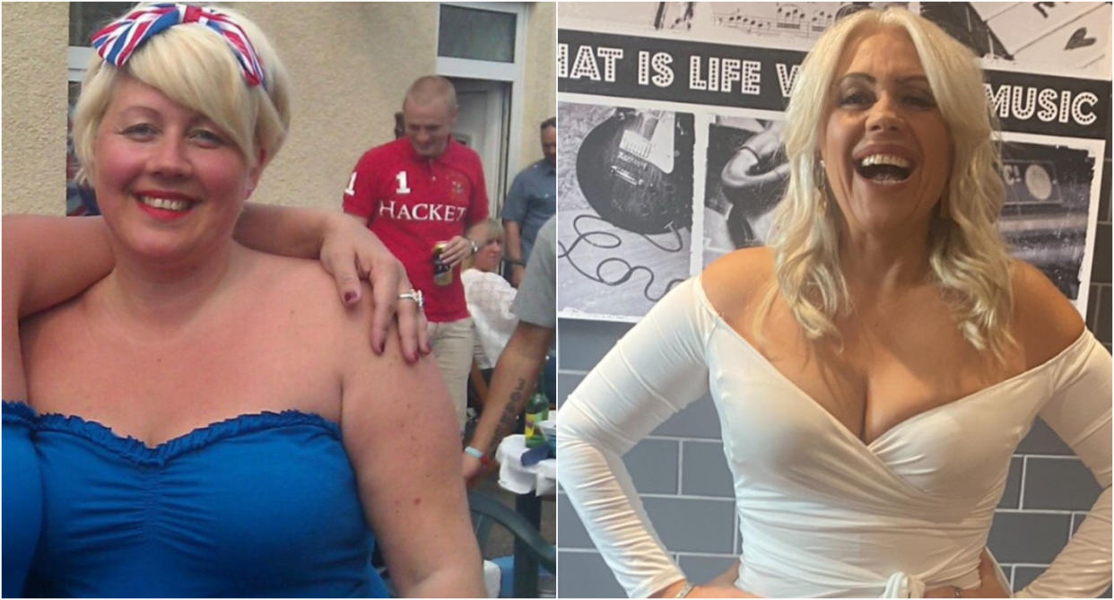 Kelly Rogers weight loss picture side by side