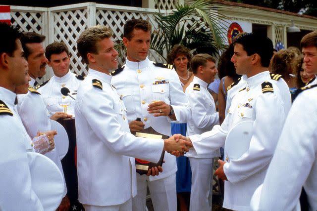 Everett Collection Val Kilmer and Tom Cruise in Top Gun