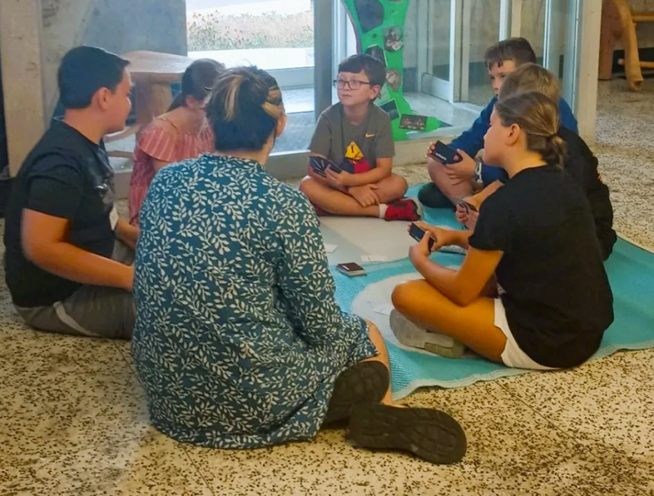 Participants in the Youth Innovation in Rural America program at the Yes! Arts center in Frankfort, Kentucky, learn about being problem solvers.