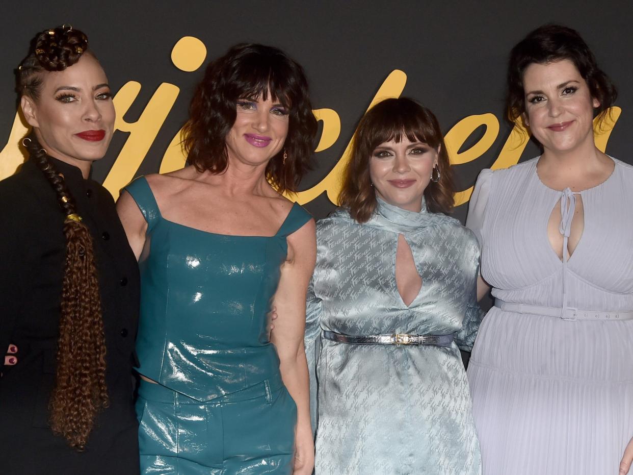 Tawny Cypress, Juliette Lewis, Christina Ricci, and Melanie Lynskey in 2021.