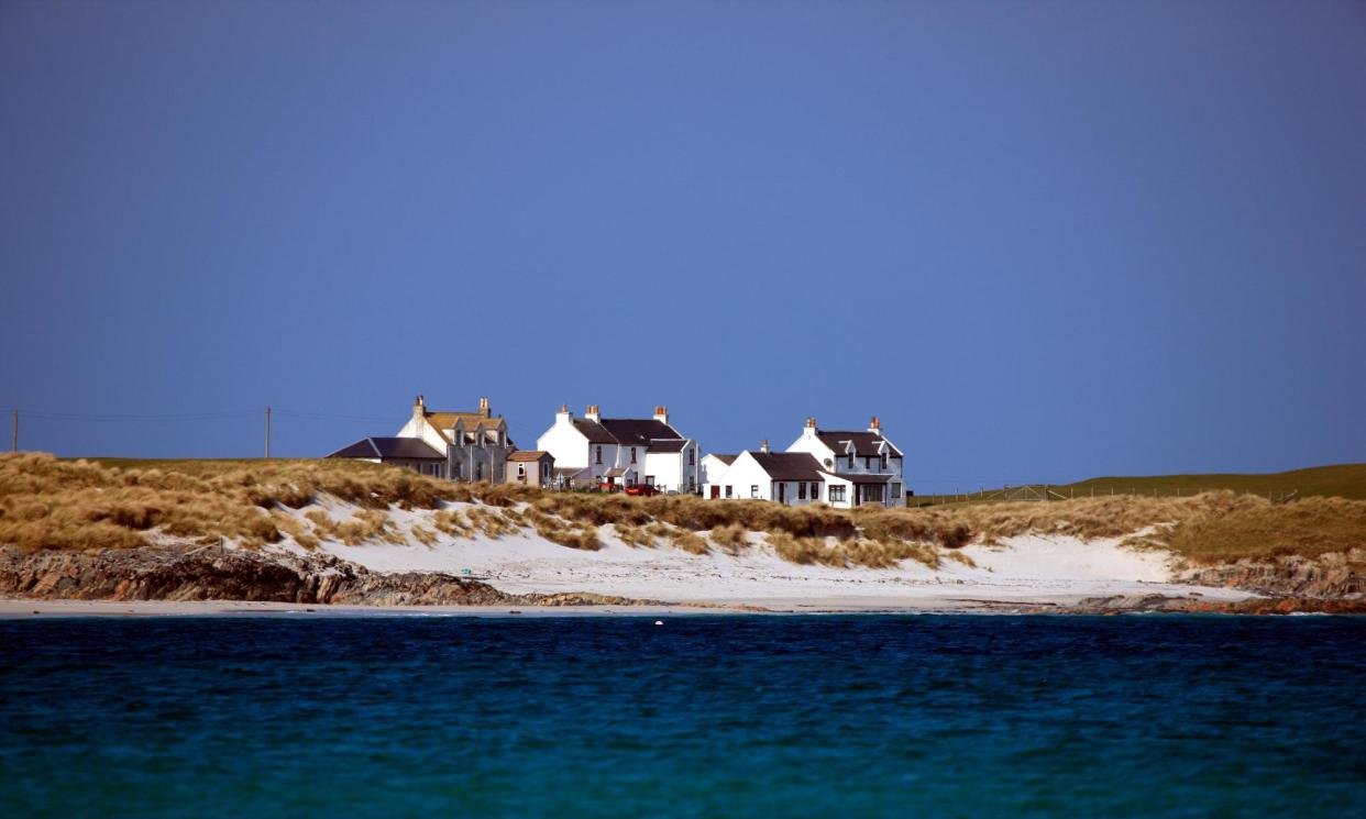 <span>The coast of Tiree, an island in the Hebrides, where Gaelic was once the primary language.</span><span>Photograph: PictureScotland/Alamy</span>