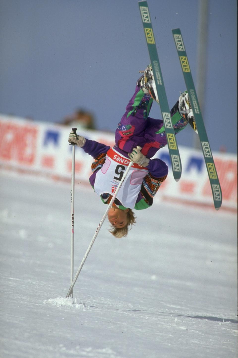 <p>A demo event at the ’88 Games in Calgary, Canada and the ’92 Games in Albertville, France, ski ballet is best described as figure skating on skis. The event featured jumps, spins and even pole-assisted flips. Like skijoring, it never became an offcial event. (Getty) </p>