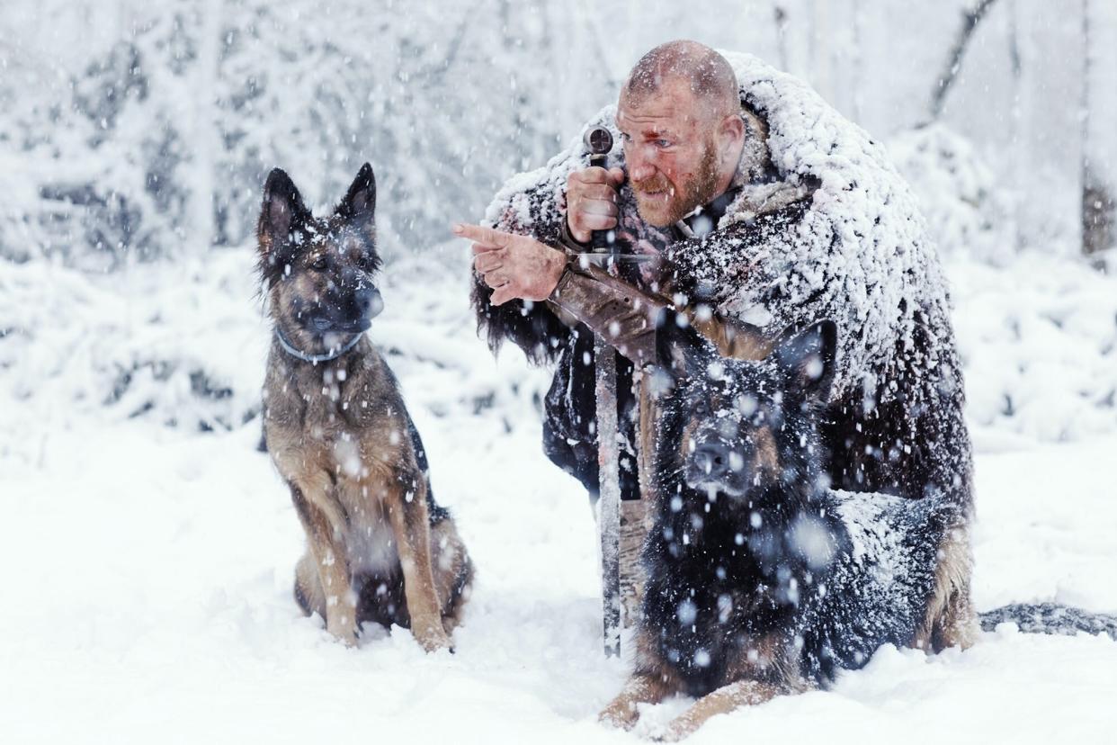 viking with his hunting dog, viking dog names