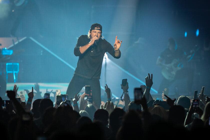 LOS ANGELES, CA - SEPTEMBER 24: Country singer Morgan Wallen performs at Crypto.com Arena during his Dangerous tour on Saturday, Sept. 24, 2022 in Los Angeles, CA. (Jason Armond / Los Angeles Times)