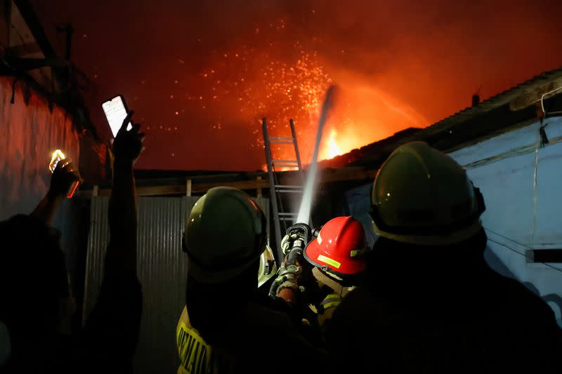 Indonesian fuel station fire, in Jakarta