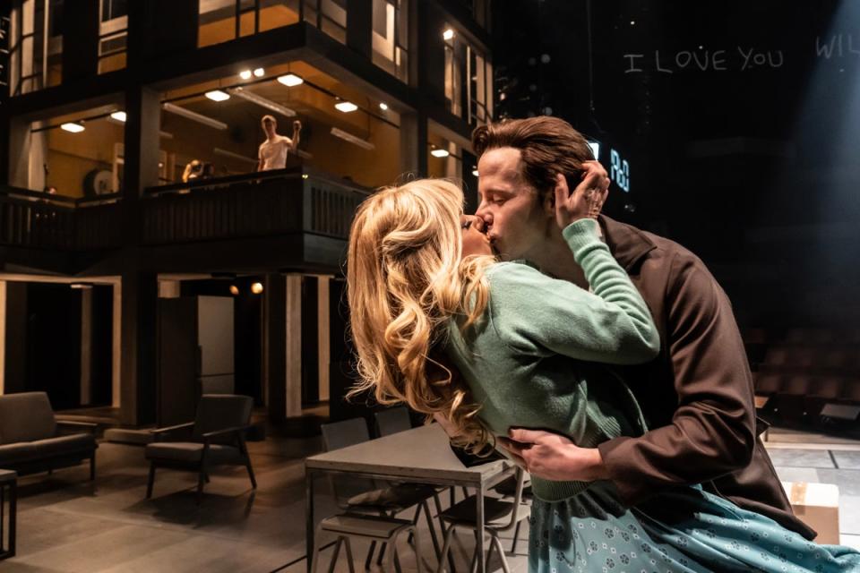 Rachael Wooding (Rose) and Robert Lonsdale (Harry) in ‘Standing at the Sky’s Edge’ (Johan Persson)