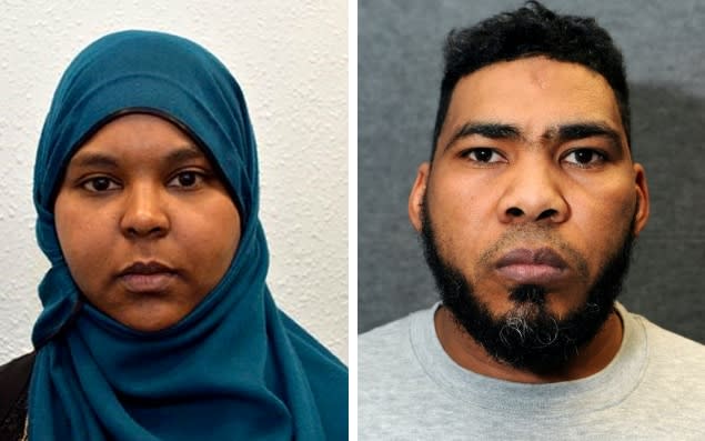 Rowadia El-Hassan, left, and Munir Mohammed, right, were together jailed for a total of 26 years - PA