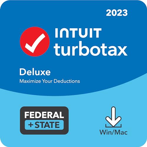 TurboTax Deluxe 2023 Tax Software, Federal & State Tax Return [Amazon Exclusive] [PC/Mac Downlo…