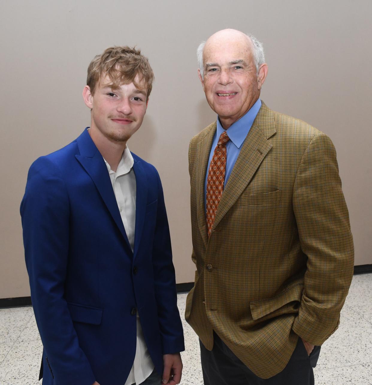 Judge Richard Starling, Jr., (right) who quarterbacked the Bears from 1973-75, got word that the team was having a tough season, he decided to put pen to paper and handwrite a letter of encouragement to quarterback Connor McLain.