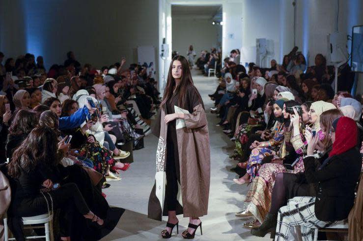 Generation M: a model at London Modest Fashion Week: Rex Features