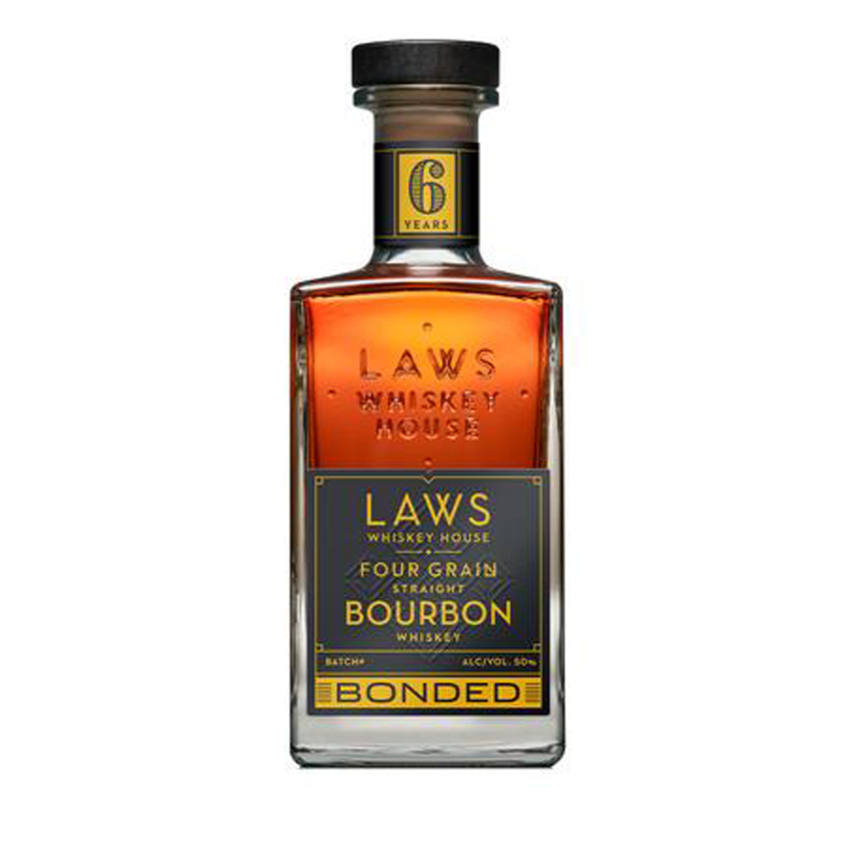 Laws Whiskey House Four Grain Straight Bourbon Bottled