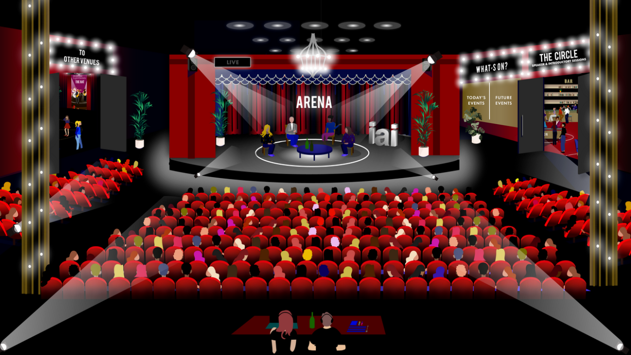 The virtual arena where talks take place