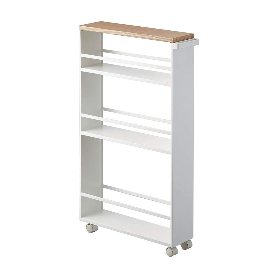 Yamazaki Home Tower Rolling Slim Storage Cart