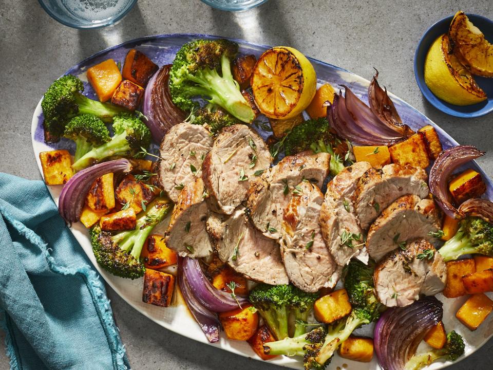 Sheet Pan Pork Tenderloin with Broccoli and Butternut Squash