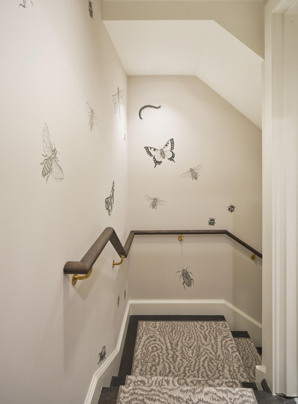 This photo provided by Studio Heimat shows a butterfly and insects wallpaper design in Mission Dolores, Calif. Wallpaper is back in a big way, decor experts say, and many make a statement through story or texture. (Brad Knipstein/Studio Heimat via AP)