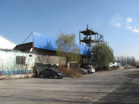 A shuttered ceramics factory in Zibo, Shandong province, China November 23, 2017. Picture taken November 23, 2017. REUTERS/David Stanway