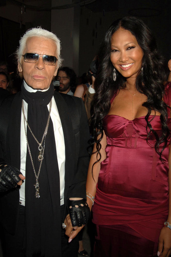 Karl Lagerfeld and Kimora SimmonsDOM PERIGNON CELEBRATES THE LAUNCH OF 'DOM PERIGNON VINTAGE 1998', NEW YORK, AMERICA - 02 JUN 2005