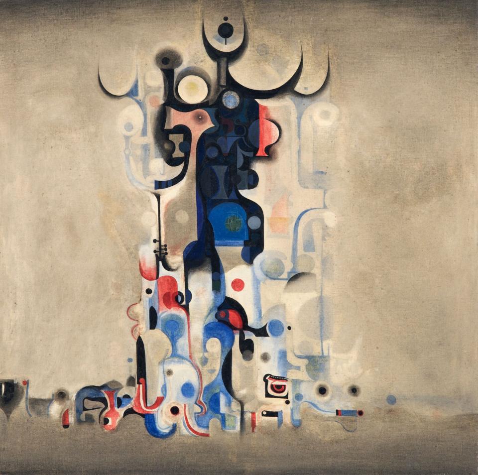 African Modernism in America opens Feb. 10 at the Taft Museum of Art. Pictured: Ibrahim El-Salahi (b. 1930) "Vision of the Tomb" (1965) oil on canvas.