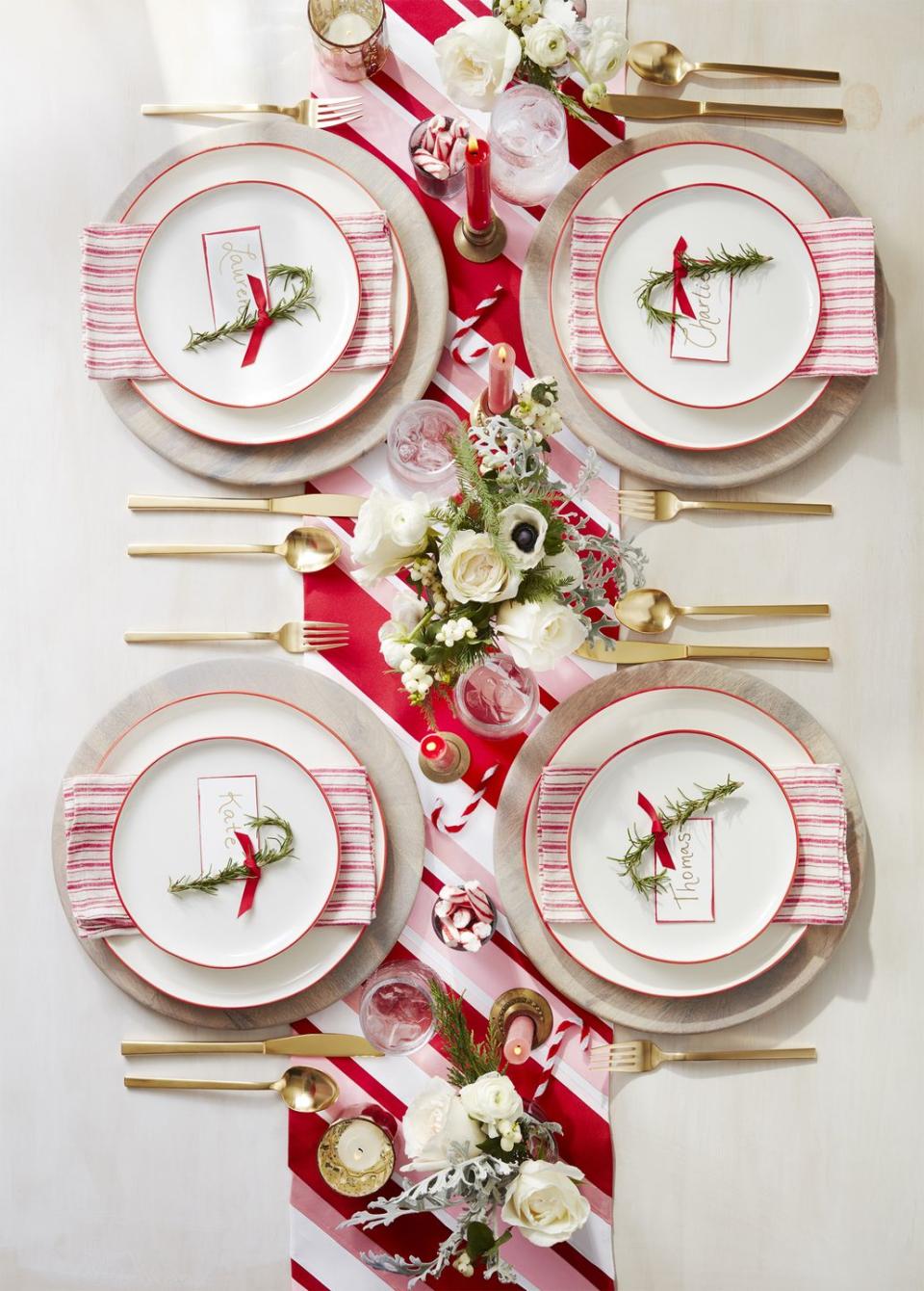 Assemble a Peppermint-Inspired Table