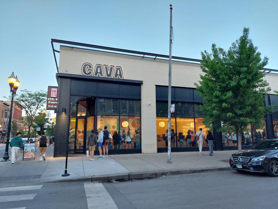 The exterior of the Cava restaurant in Chicago