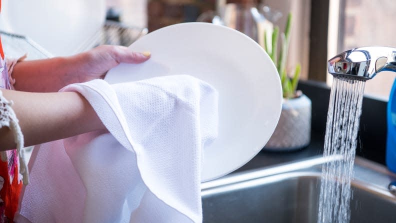 These crisp towels are great at drying.