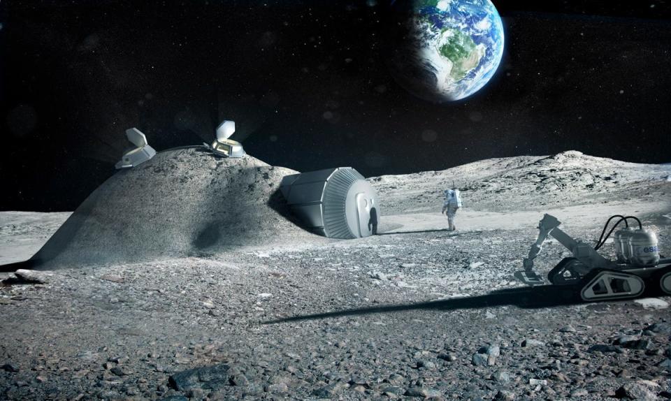 moon base made 3d printing